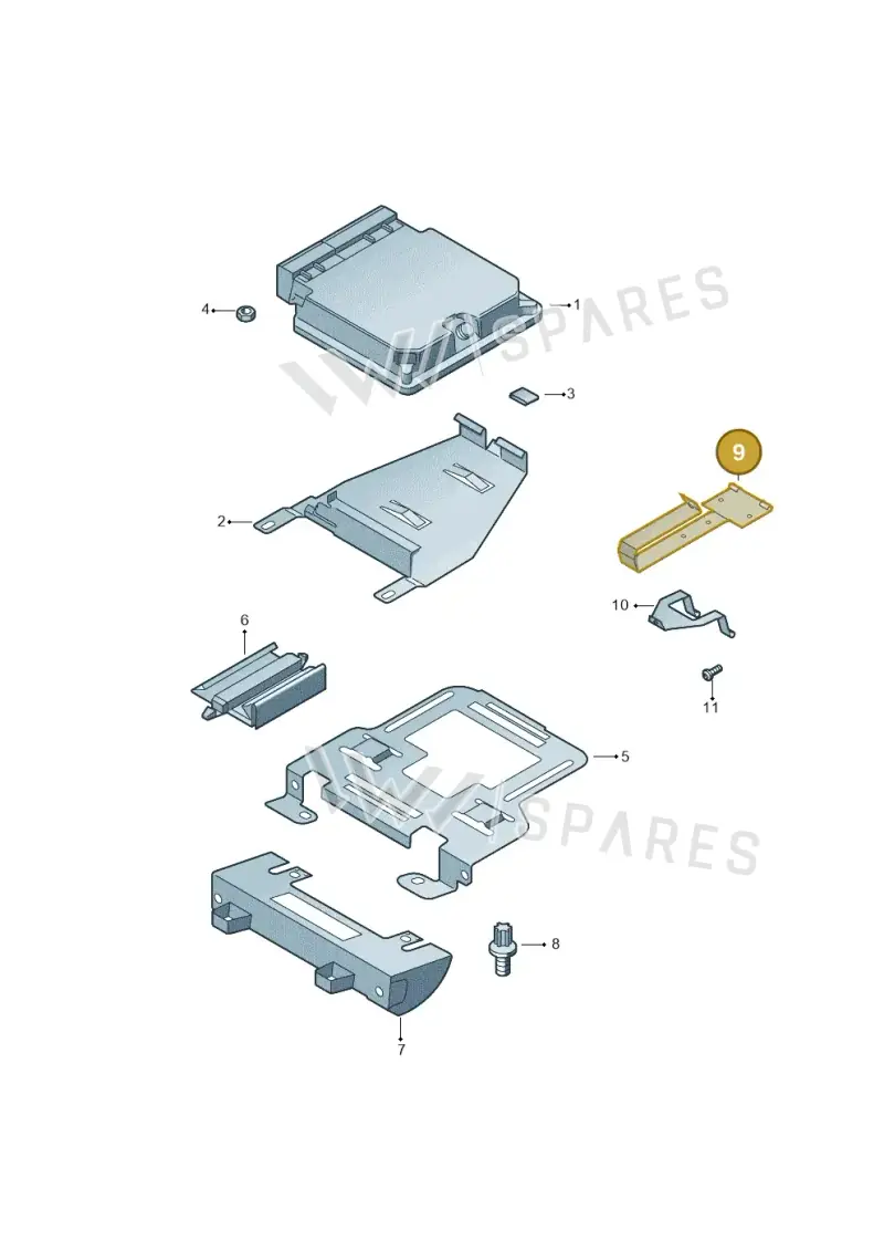 7H0907269A — Volkswagen TRANSPORTER (2003-2005) diagram 409906200, position 9