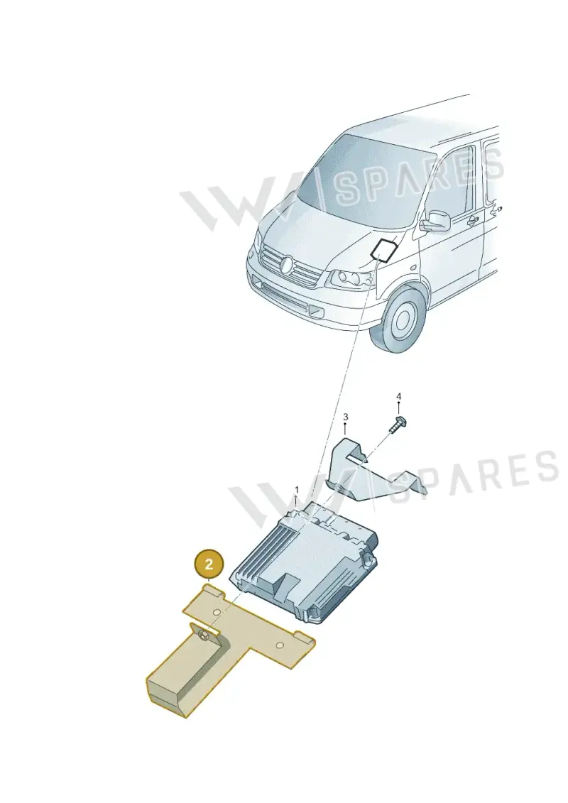 7H0907269A — Volkswagen Transp. caravelle (2011-2015) diagram 732906200, position 2