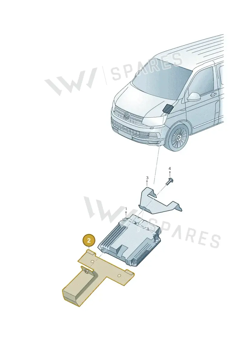 7H0907269 — Volkswagen Caravelle (2015-2019) diagram 861906200, position 2