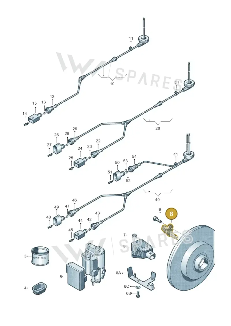 7H0927803 — Volkswagen Jetta Vagon            08> (2008-) diagram 409927000, position 8