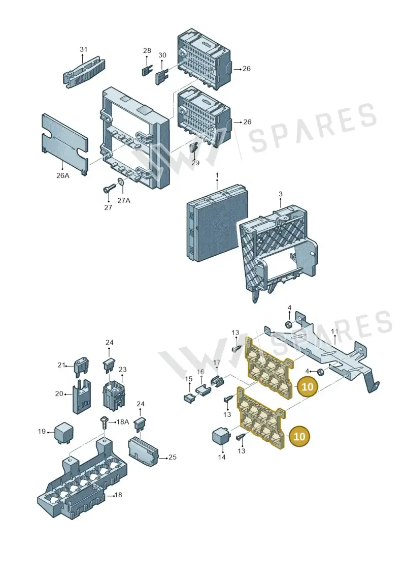 7H0937503 — Volkswagen Transp. dropside (2011-2015) diagram 679937000, position 10