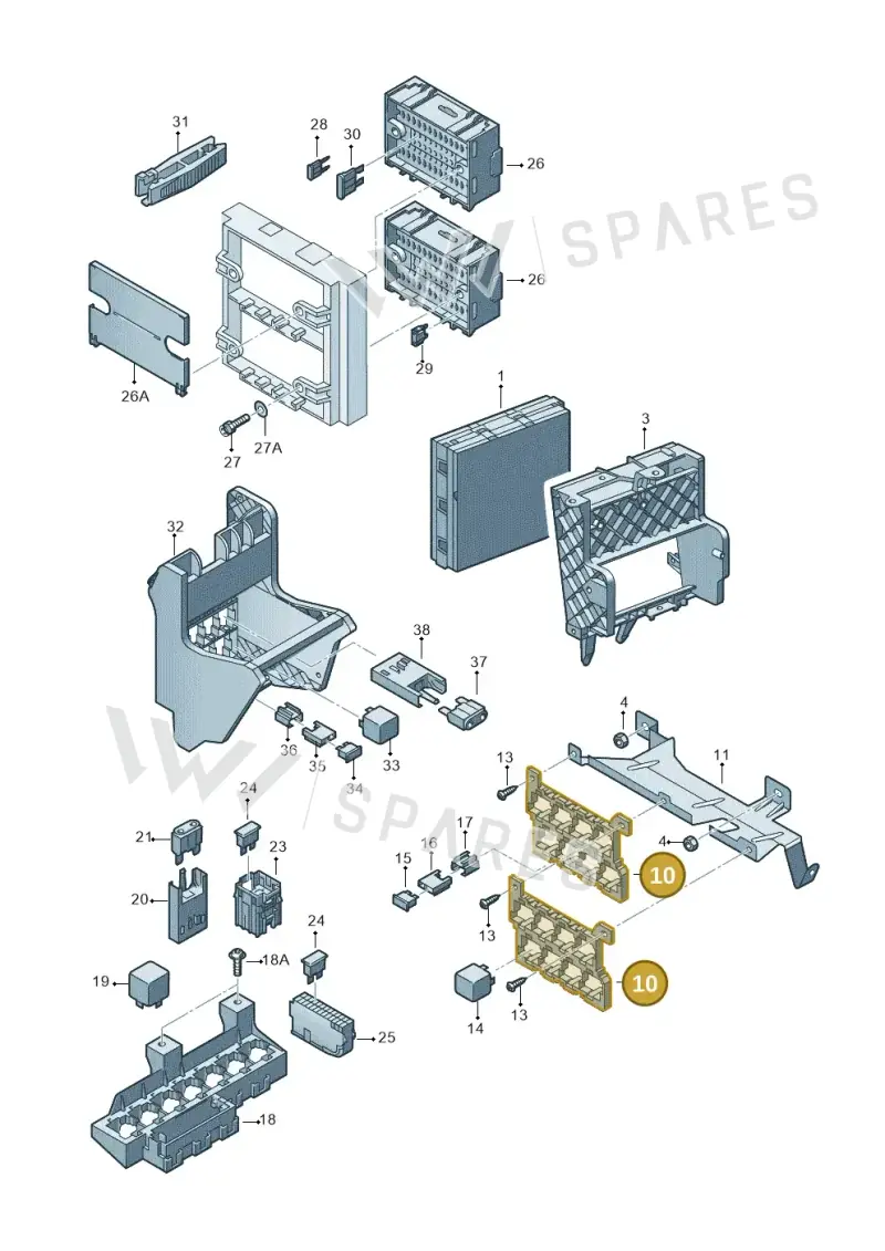 7H0937503 — Volkswagen Transp. caravelle (2011-2015) diagram 731937000, position 10