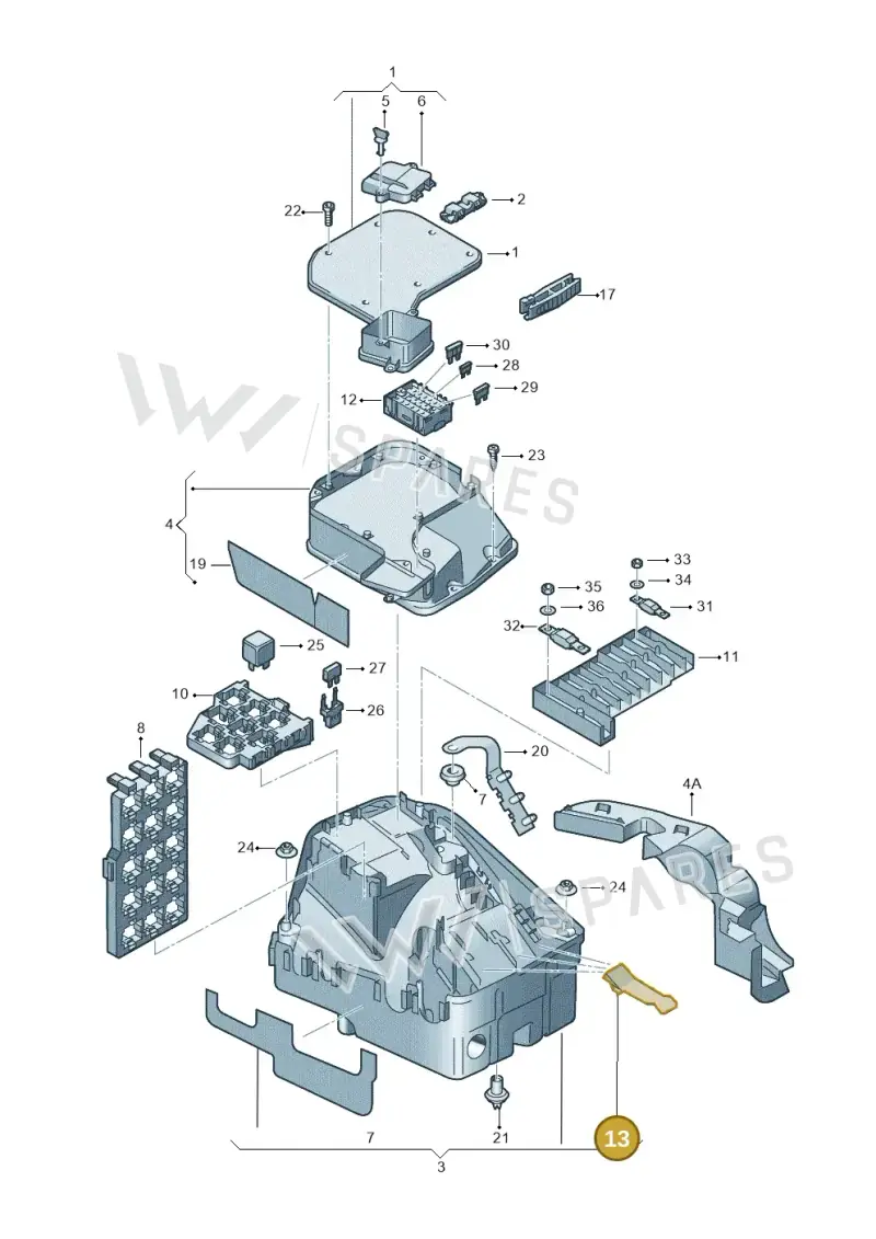 7H0937647 — Volkswagen Transp. caravelle (2011-2015) diagram 410937100, position 13