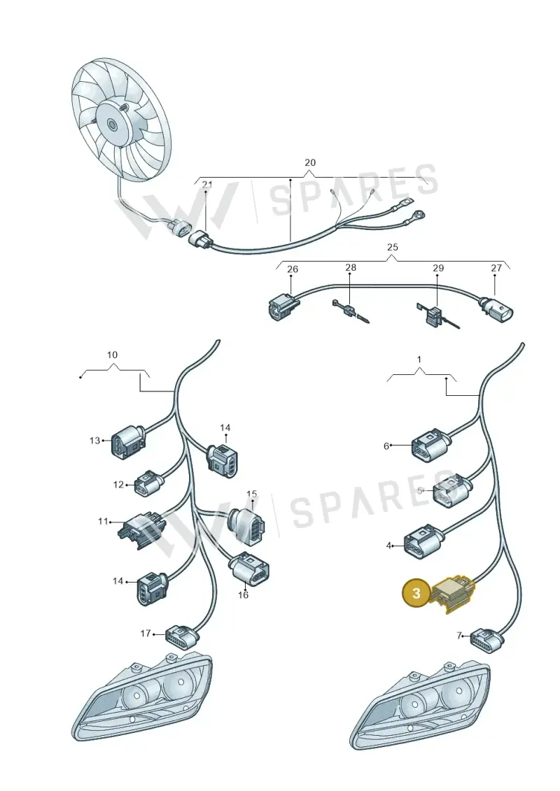 7H0941165 — SEAT Alhambra Stylance (2015-2022) diagram 689971600, position 3