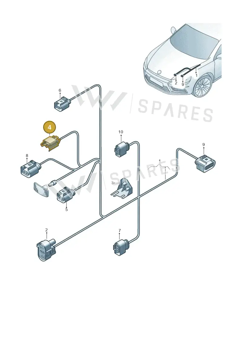 7H0941165 — Volkswagen Scirocco 2.0 (2014-2017) diagram 786971600, position 4