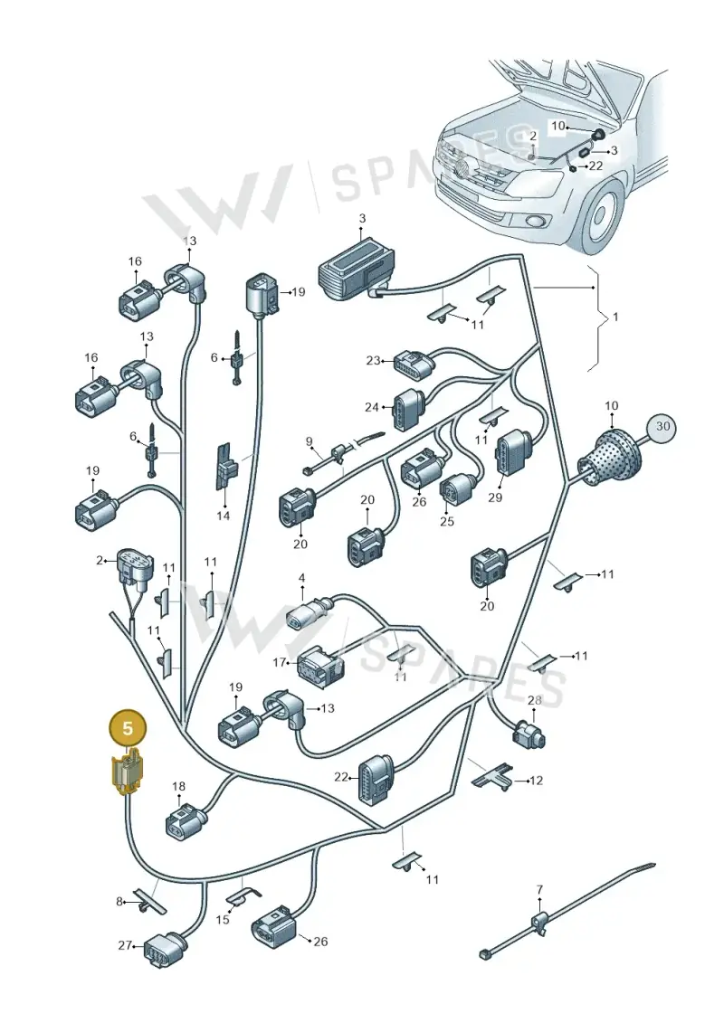 7H0941165 — Volkswagen Amarok (2022-) diagram 894971810, position 5