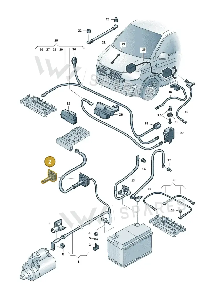 7H0941389G — Volkswagen Transport. multivan (2019-2024) diagram 7em971002, position 2