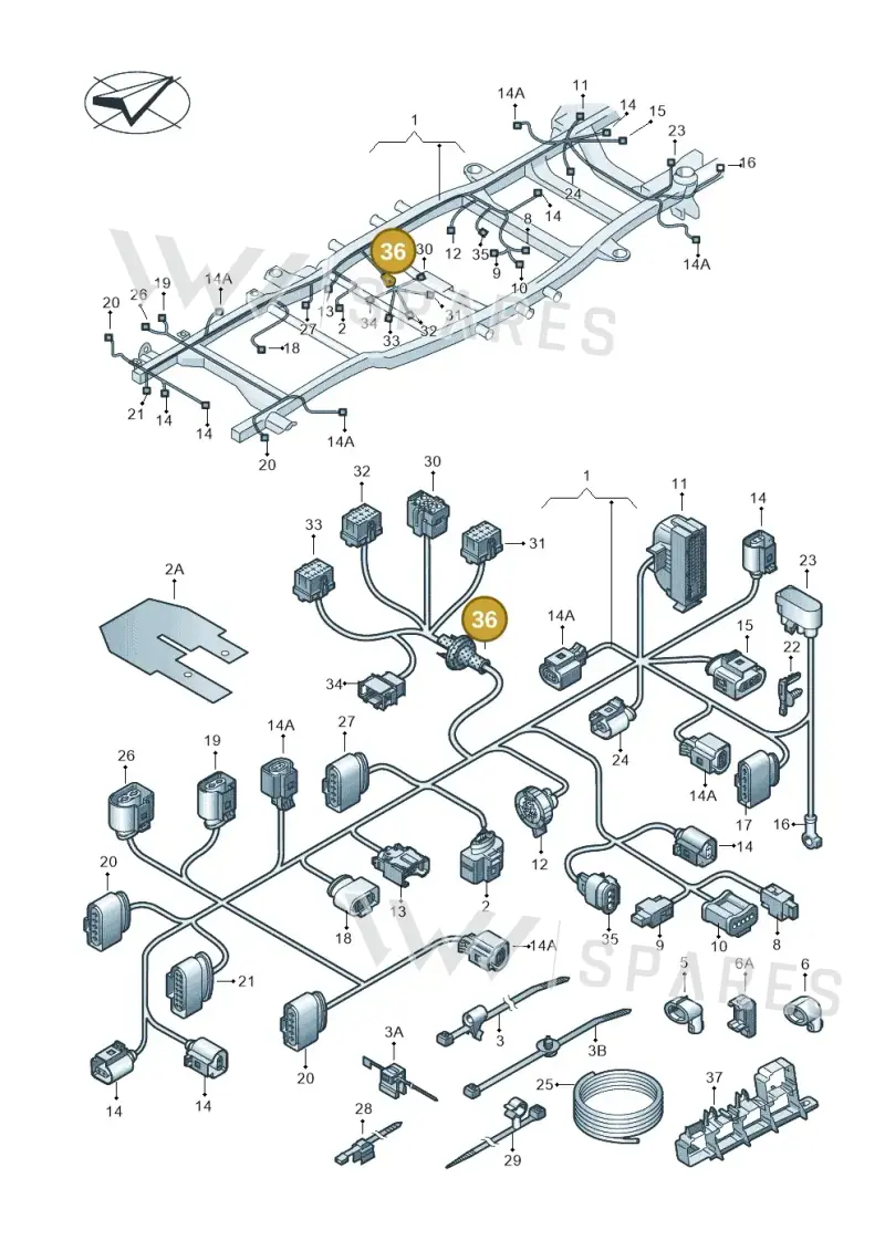 7H0945527 — Volkswagen Amarok twin cab (2022-) diagram 749971850, position 36