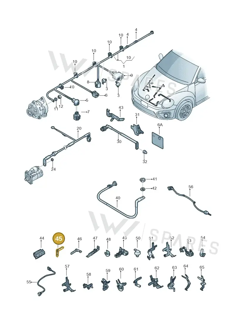 7H0971502D — Volkswagen Beetle (2016-2019) diagram 801971010, position 45