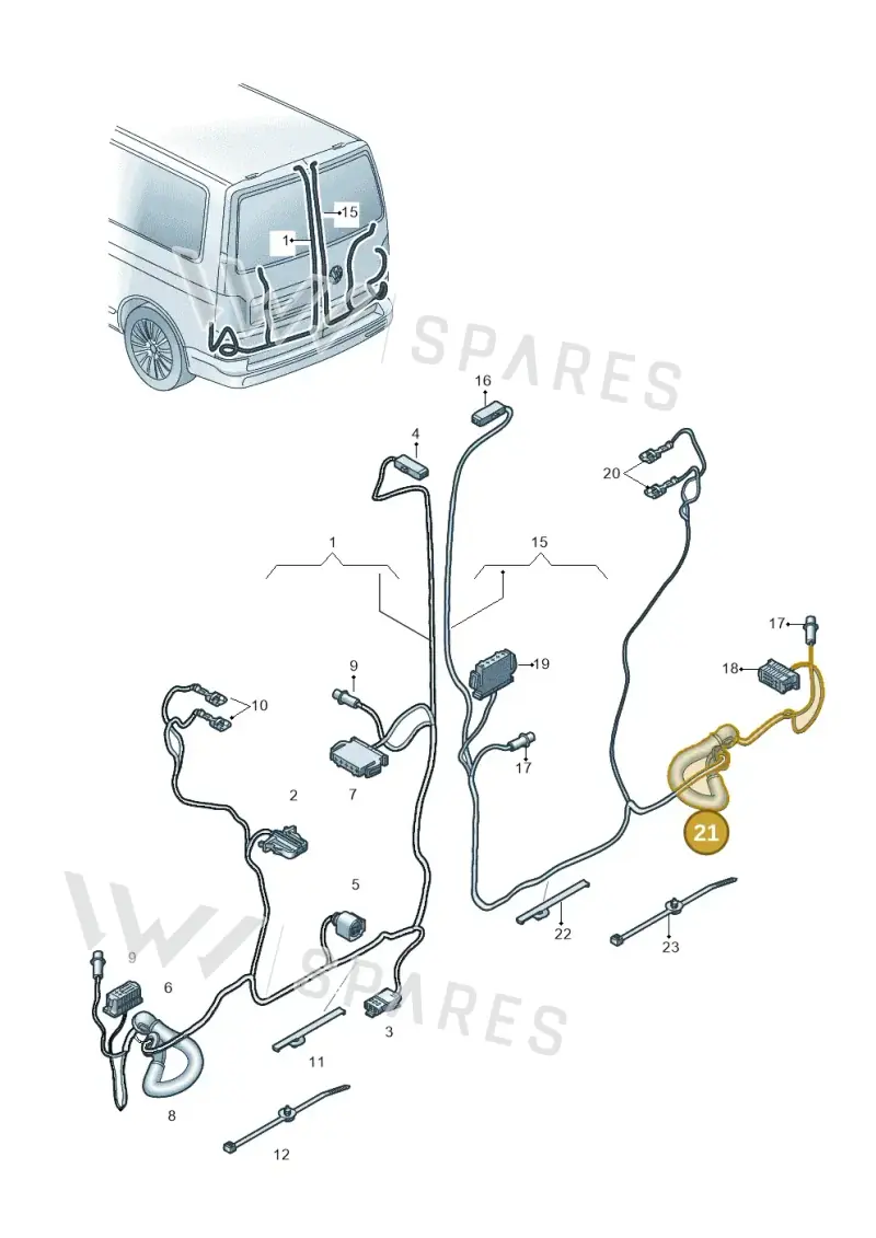 7H0971840D — Volkswagen Caravelle (2015-2019) diagram 861972830, position 21