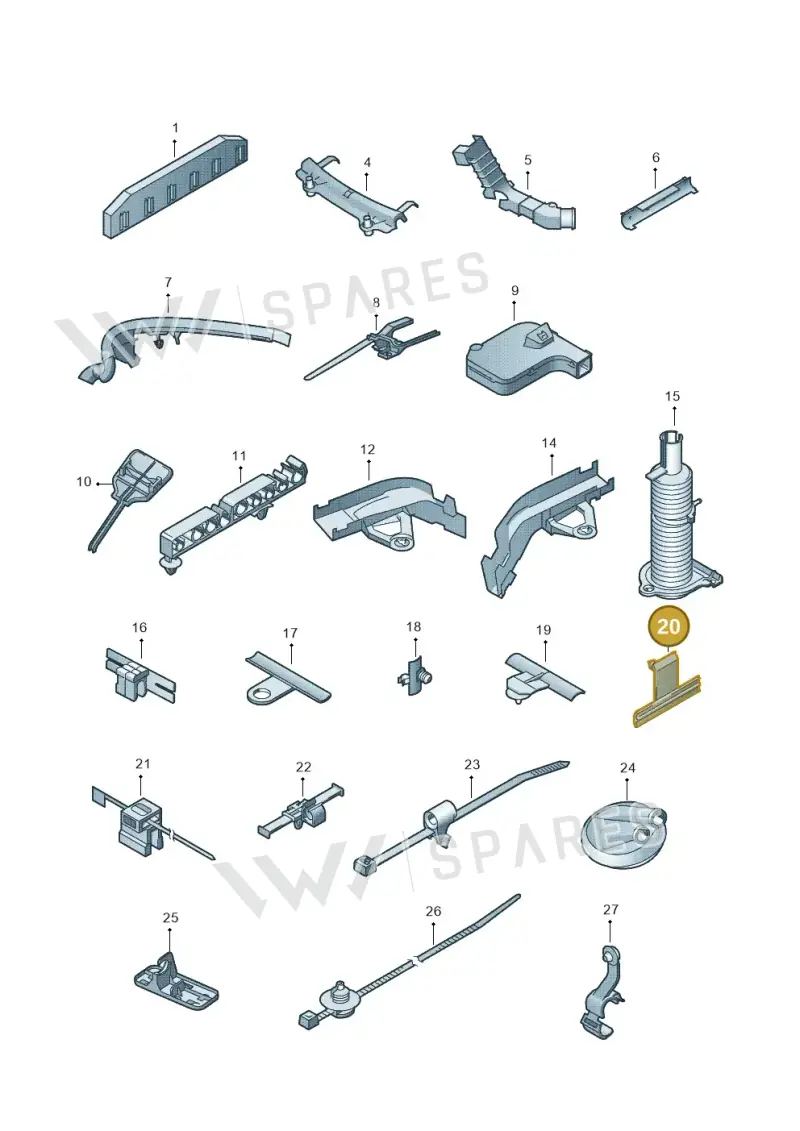 7H0971848C — Volkswagen Tiguan 4Motion (2011-2018) diagram 634971850, position 20