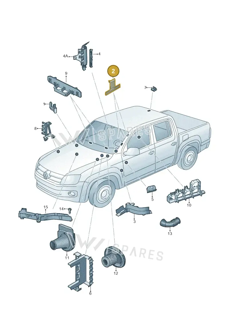 7H0971848C — Volkswagen Amarok twin cab (2016-2022) diagram 894971860, position 2