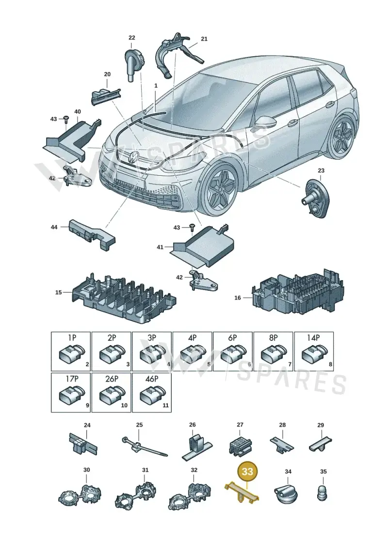 7H0971848D — Volkswagen ID.3 (2021-) diagram 10a971080, position 33