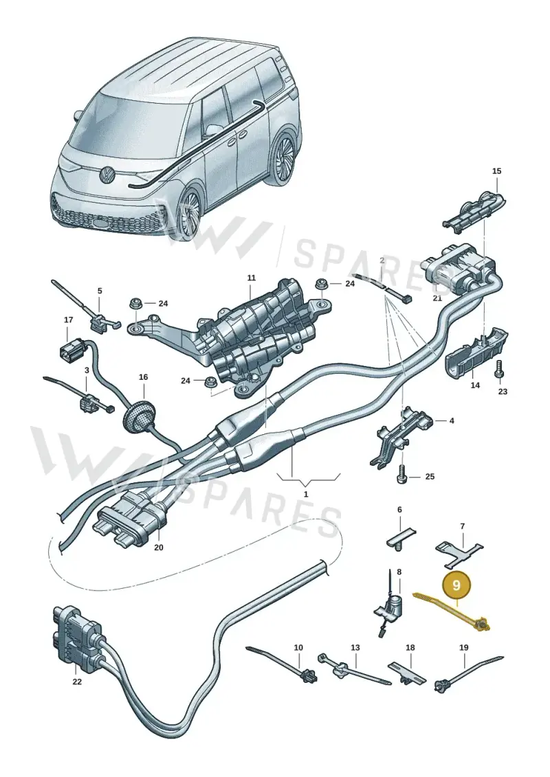 7H0971848D — Volkswagen ID.Buzz (2022-) diagram 15a970060, position 9