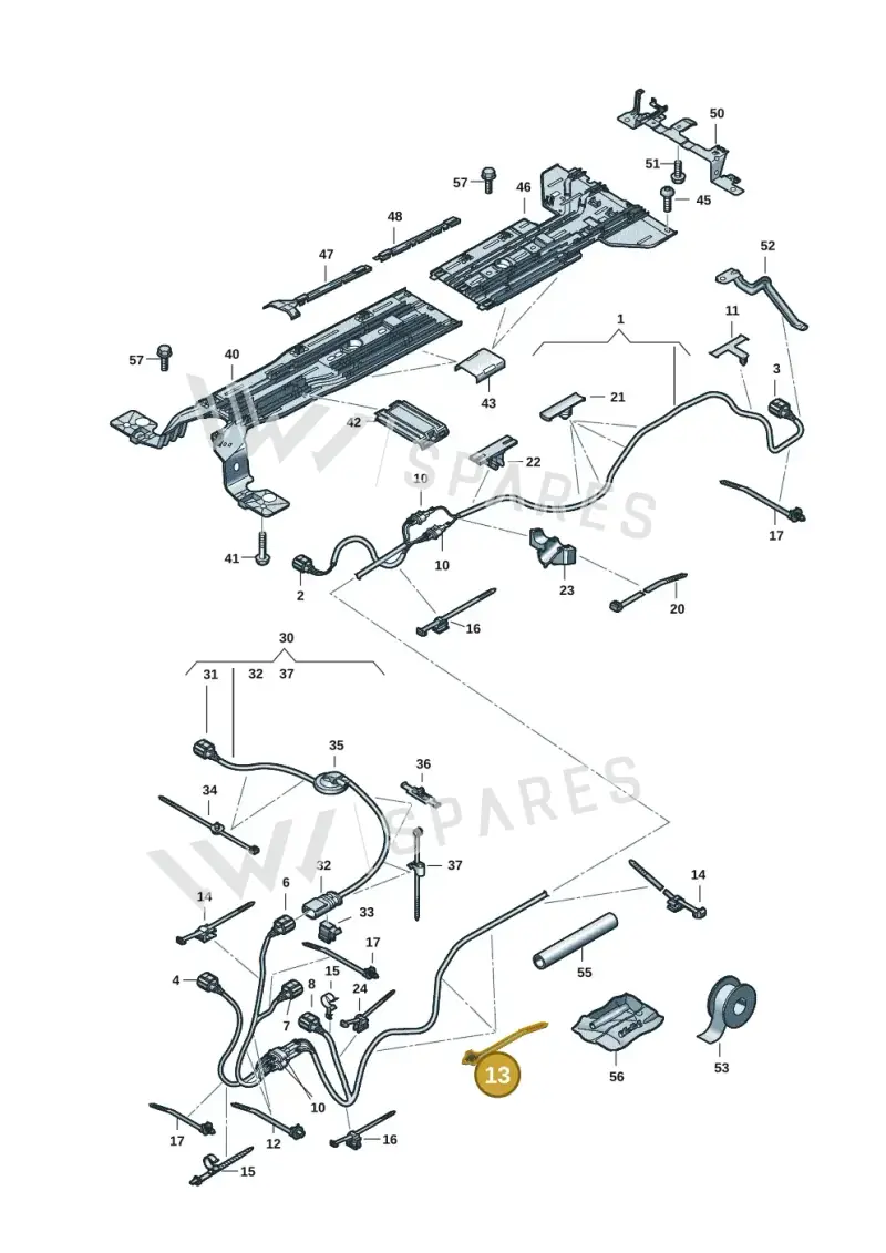 7H0971848D — Volkswagen ID.7 Limousine Pro (2023-) diagram 14b970100, position 13