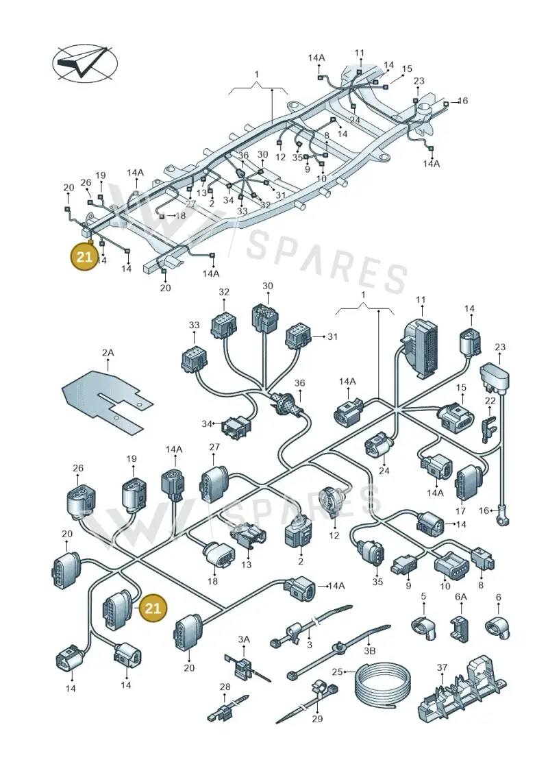 7H0971978 — Volkswagen Amarok twin cab (2022-) diagram 749971850, position 21