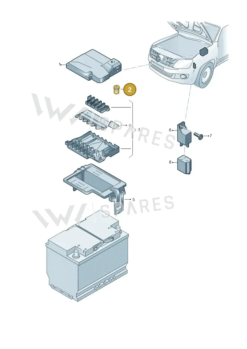 7H0972501 — Volkswagen Amarok twin cab (2022-) diagram 894937200, position 2