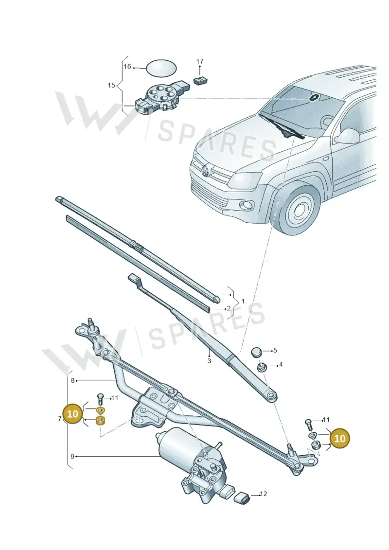 7H0998754 — Volkswagen Amarok twin cab (2022-) diagram 894955000, position 10