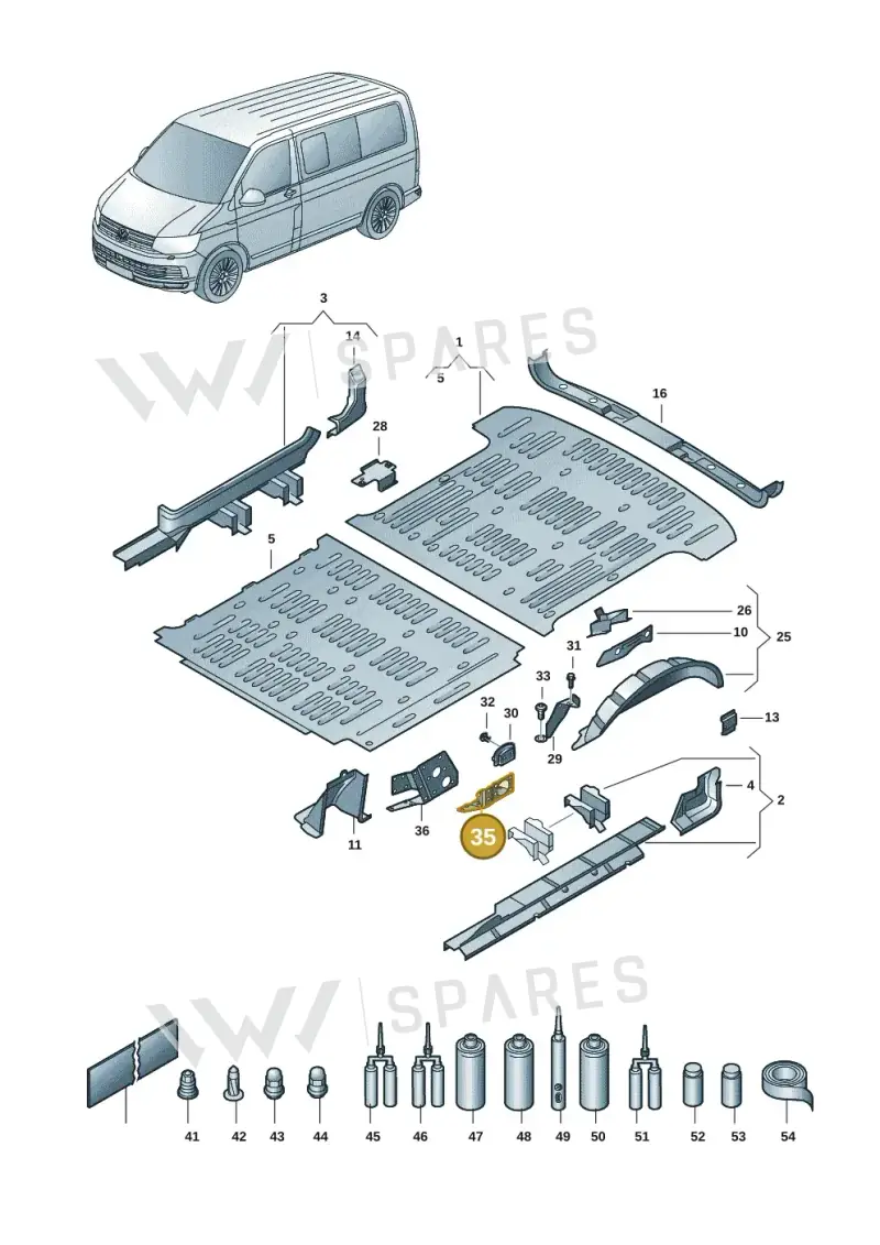 7H1803893 — Volkswagen Transport. multivan (2019-2024) diagram 7em801020, position 35