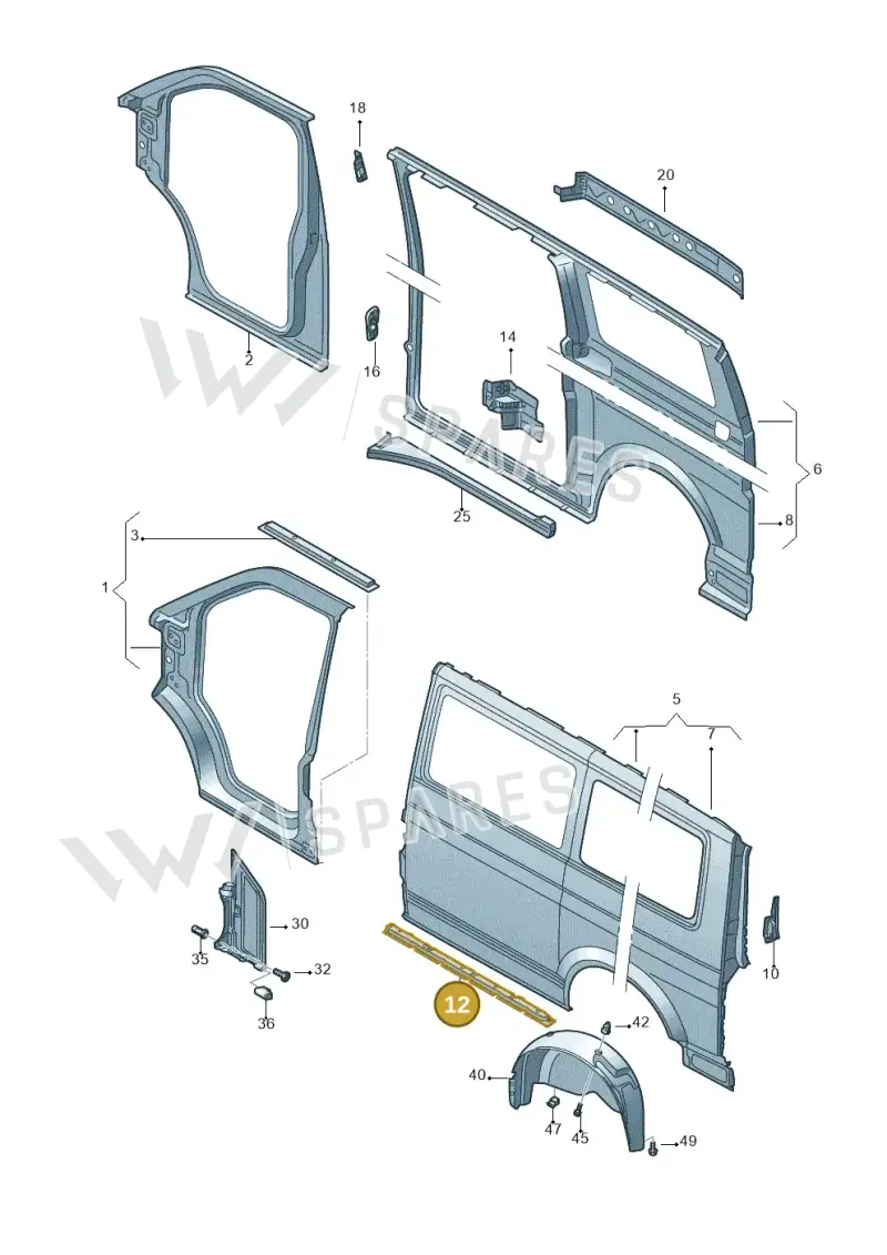 7H1809341 — Volkswagen Transp. caravelle (2011-2015) diagram 410809200, position 12