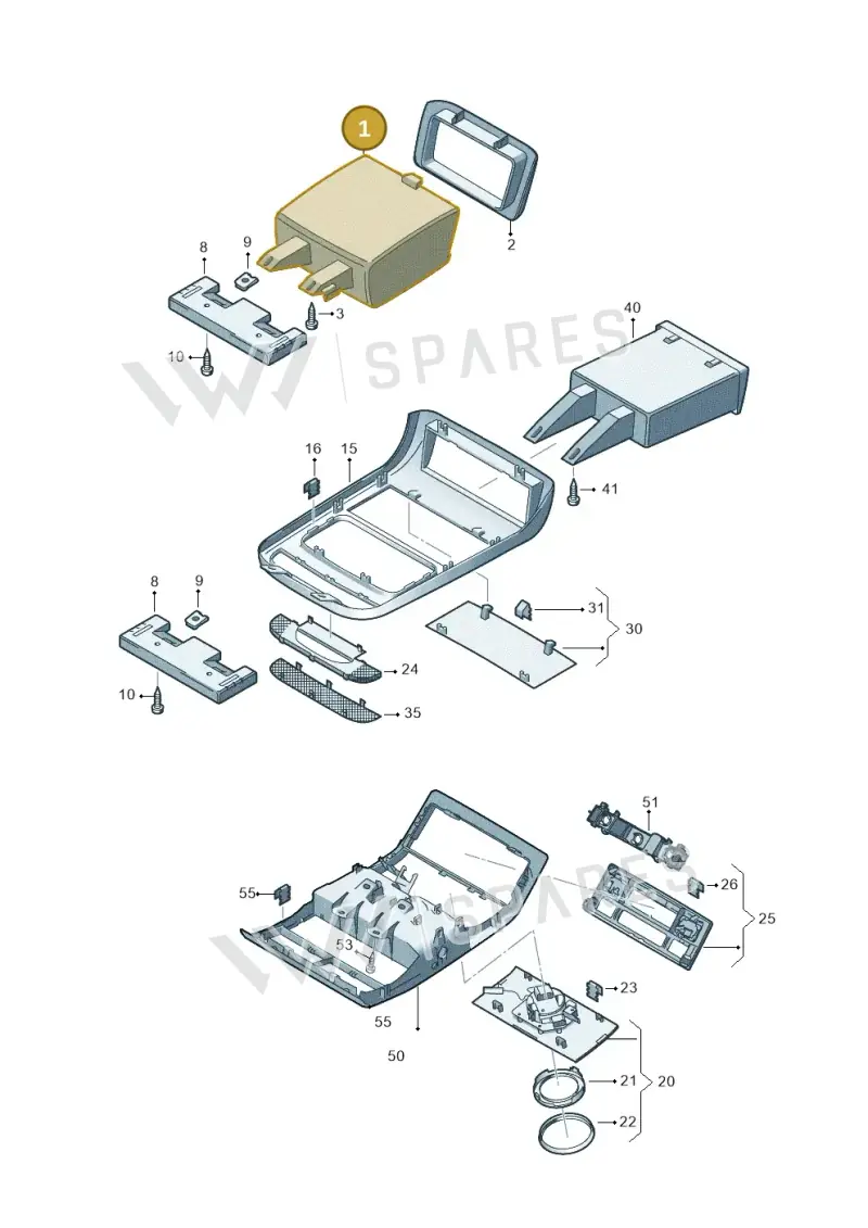 7H1858373BY20 — Volkswagen Caravelle (2015-2019) diagram 861867500, position 1