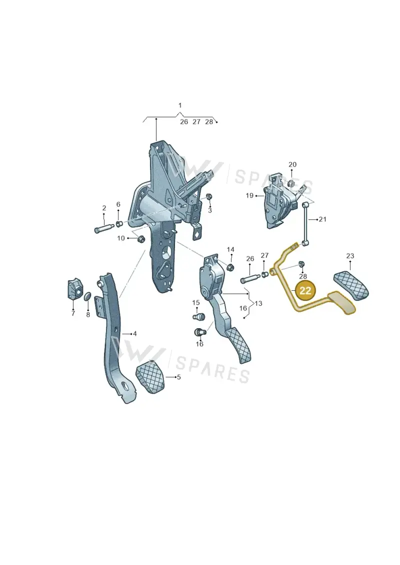 7H2723507A — Volkswagen Transport. multivan (2019-2024) diagram 861721600, position 22