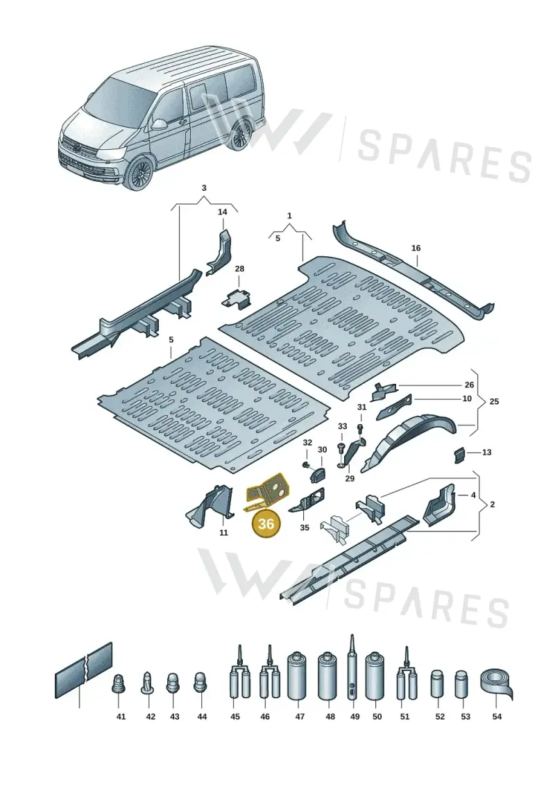 7H3803893 — Volkswagen Transport. multivan (2019-2024) diagram 7em801020, position 36
