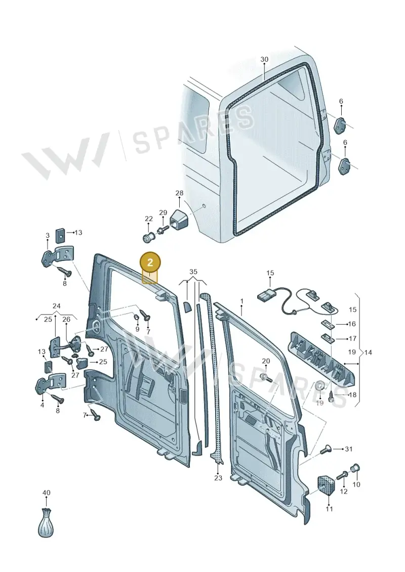 7H3827092ND — Volkswagen Caravelle (2019-2024) diagram 410827500, position 2