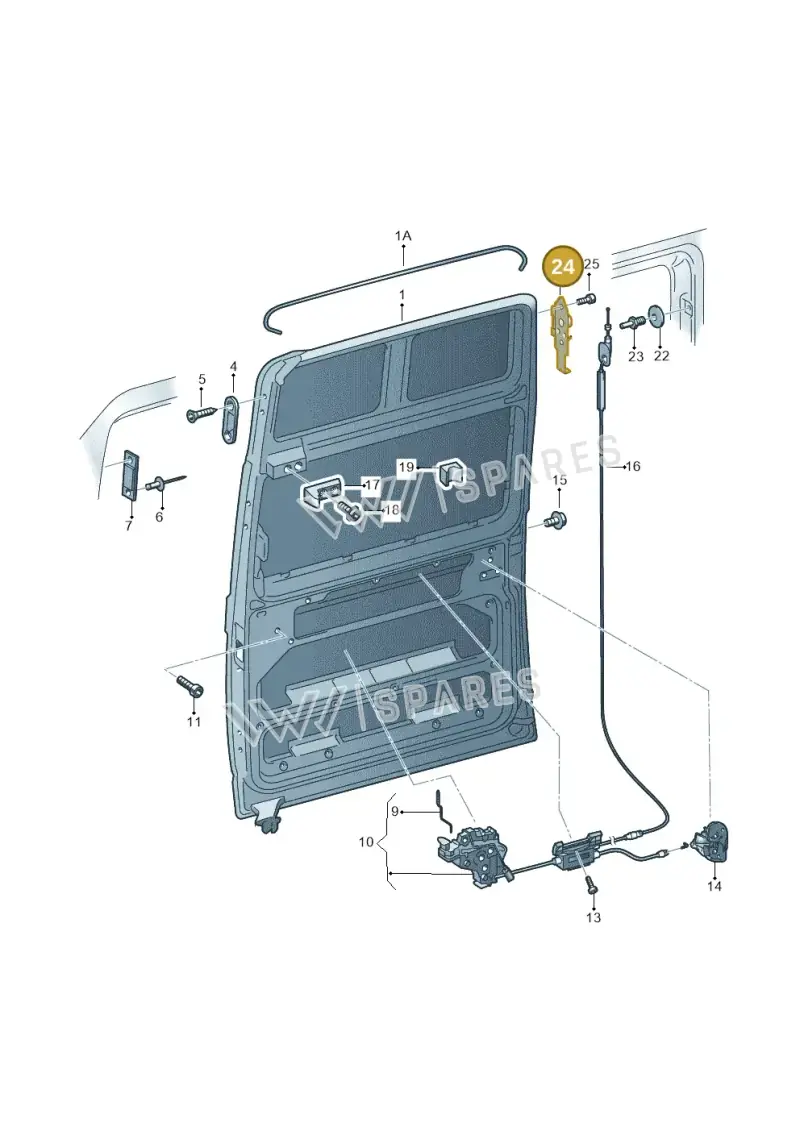 7H3843502A — Volkswagen Caravelle (2015-2019) diagram 410843100, position 24