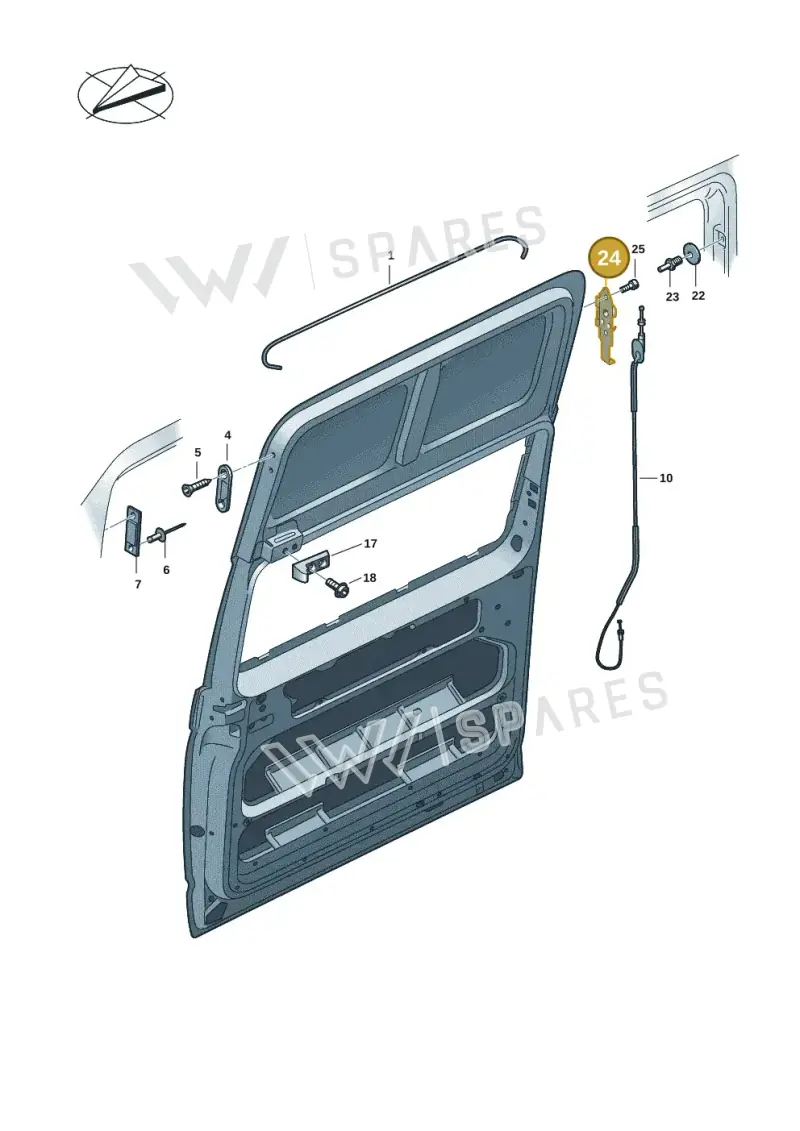 7H3843502A — Volkswagen Caravelle (2019-2024) diagram 7ep843300, position 24