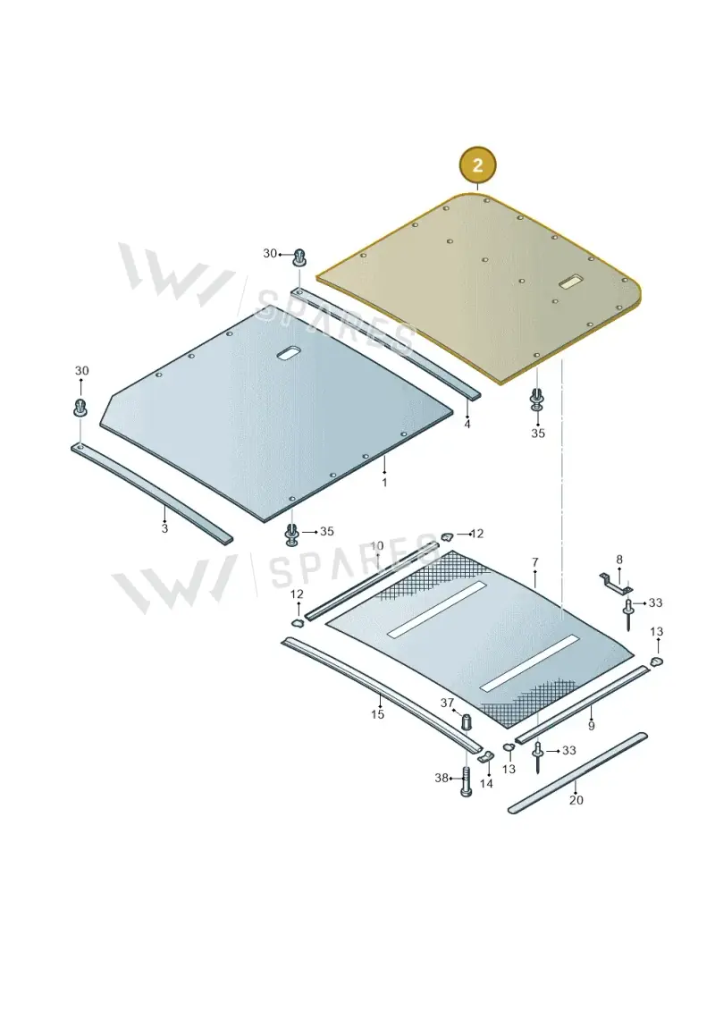 7H3867527E3Y8 — Volkswagen Transp. caravelle (2009-2011) diagram 628867600, position 2