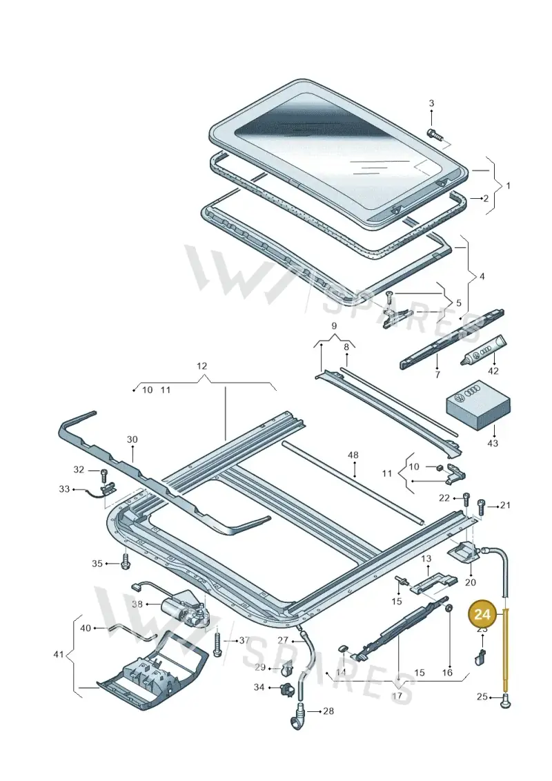 7H3877233 — Volkswagen Caravelle (2015-2019) diagram 410877000, position 24