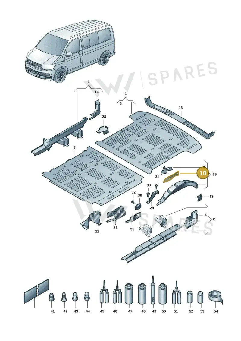 7H5802233A — Volkswagen Transport. multivan (2019-2024) diagram 7em801020, position 10