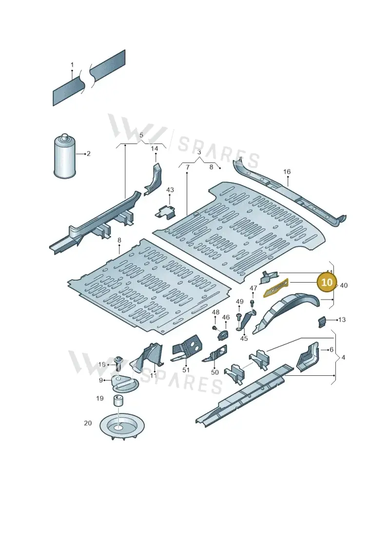 7H5802234A — Volkswagen Transp. caravelle (2011-2015) diagram 410801200, position 10