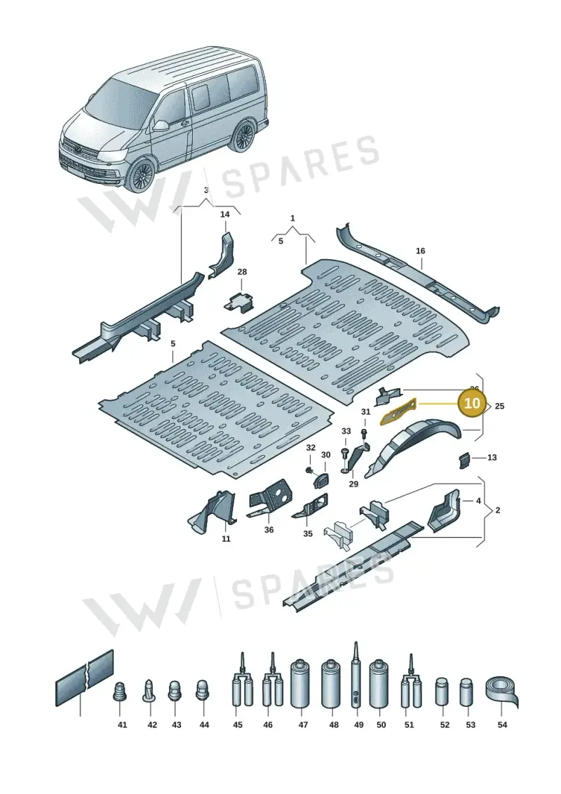 7H5802234A — Volkswagen Transport. multivan (2019-2024) diagram 7em801020, position 10