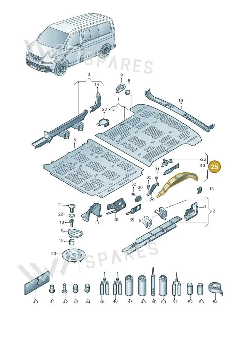 7H5810363E — Volkswagen Caravelle (2019-2024) diagram 861801200, position 25
