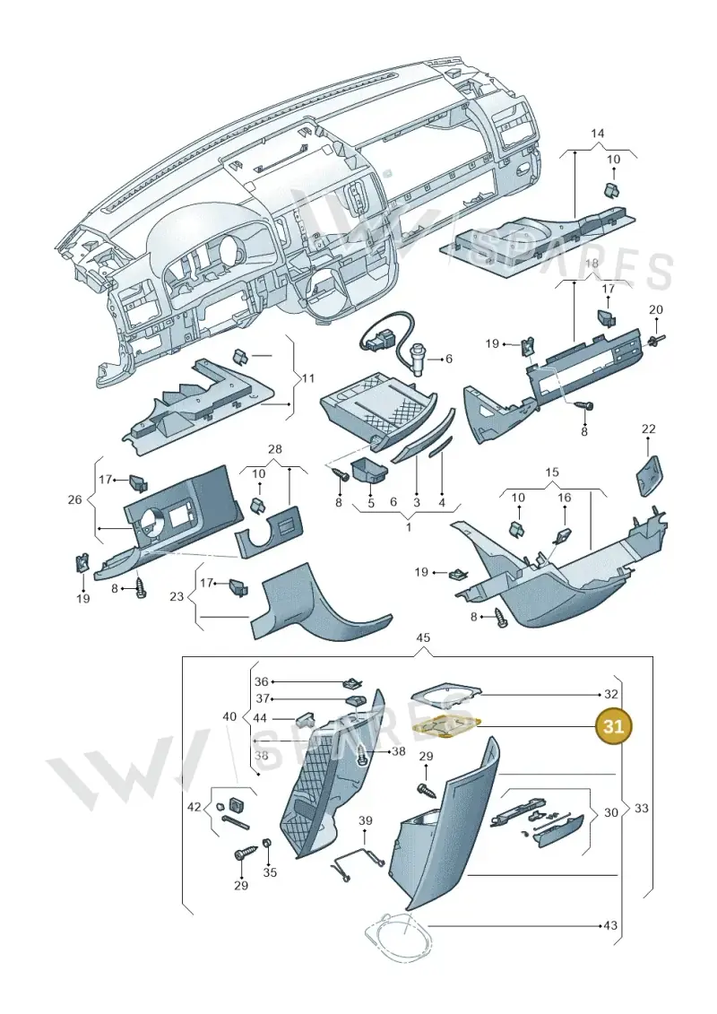 7H5857245 — Volkswagen Transp. caravelle (2011-2015) diagram 410857200, position 31