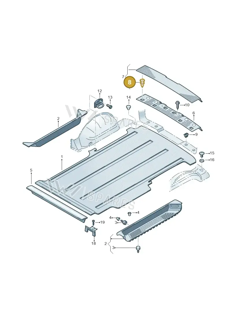 7H5863689 — Volkswagen Transp. caravelle (2011-2015) diagram 731863200, position 8
