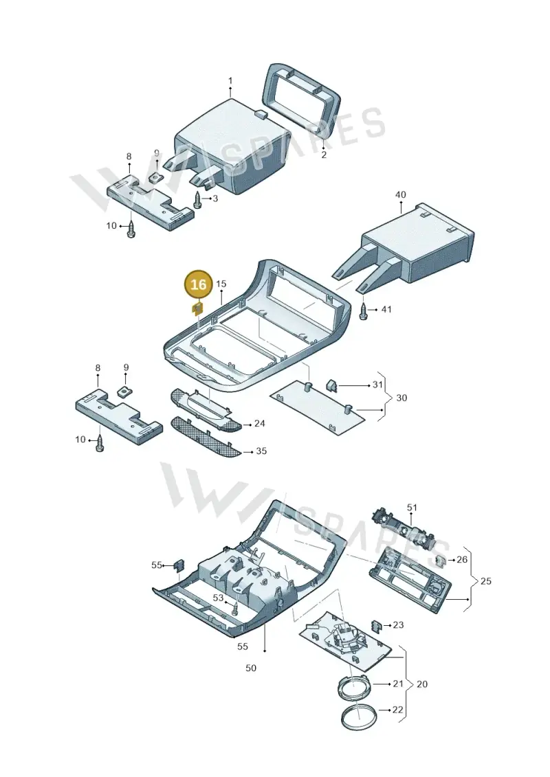 7H5880925 — Volkswagen Caravelle (2015-2019) diagram 861867500, position 16
