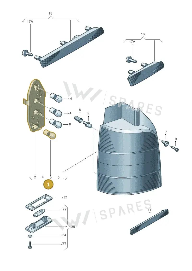 7H5945095M — Volkswagen Transp. caravelle (2008-2009) diagram 410945000, position 1