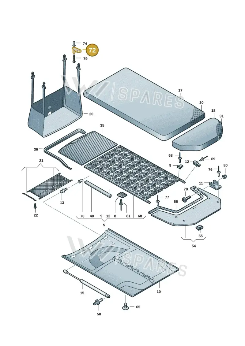 7H7067100 — Volkswagen Caravelle (2019-2024) diagram 7ep067000, position 72