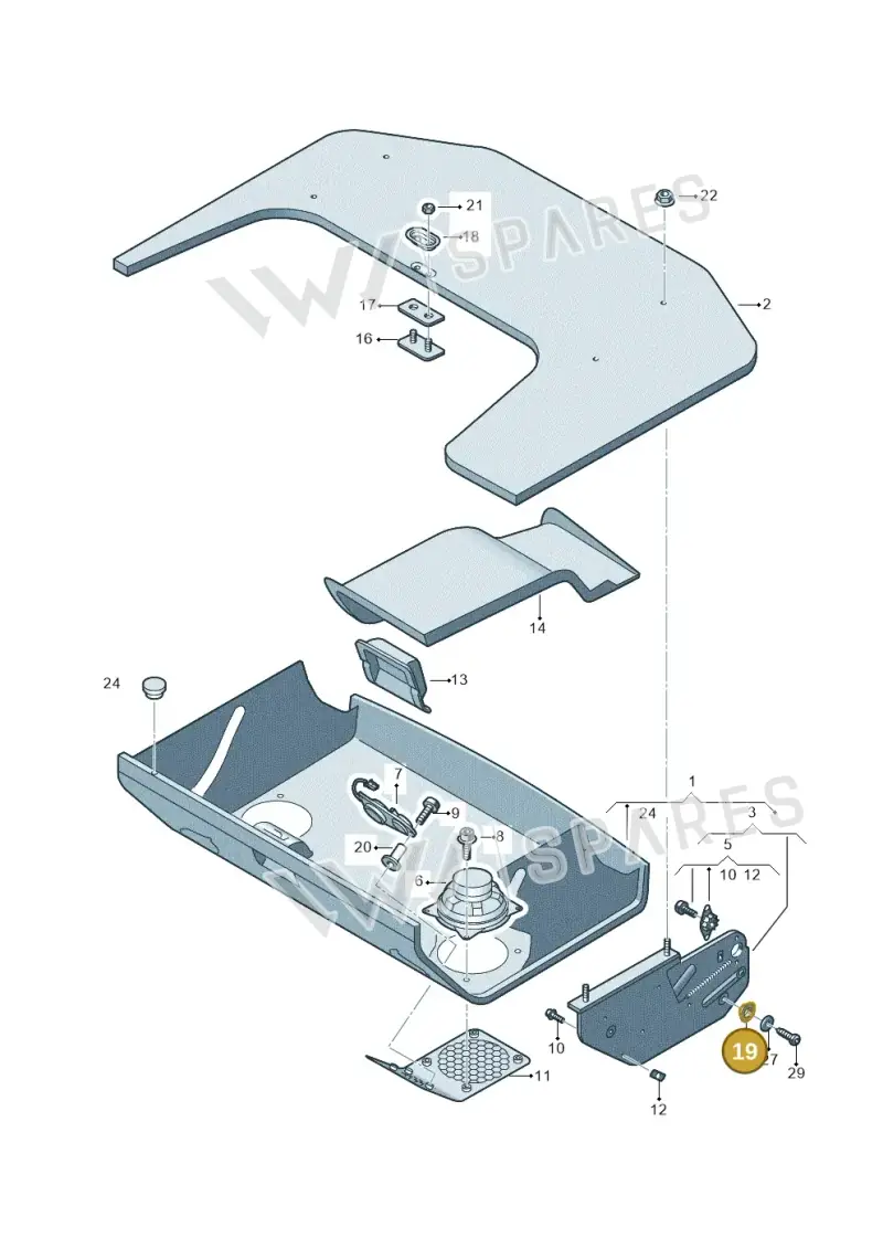 7H7067147A — Volkswagen Caravelle (2019-2024) diagram 452068500, position 19