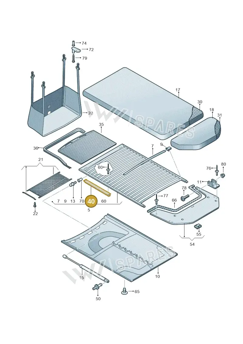 7H7067313 — Volkswagen Caravelle (2015-2019) diagram 452067000, position 40