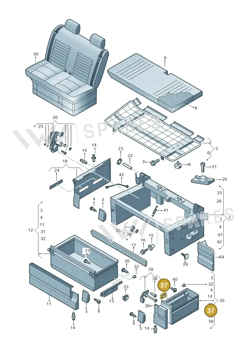 7H7067523 — Volkswagen Caravelle (2019-2024) diagram 452067300, position 37