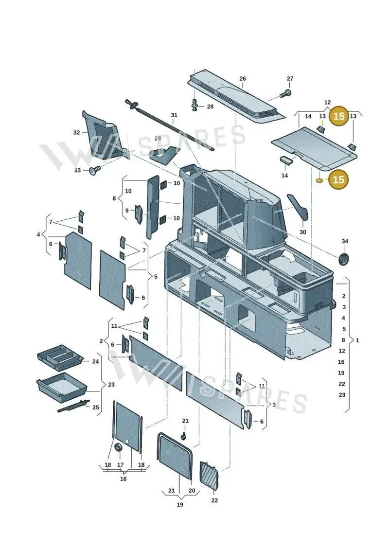 7H7068055C — Volkswagen Multivan (2021-) diagram 7t0068000, position 15