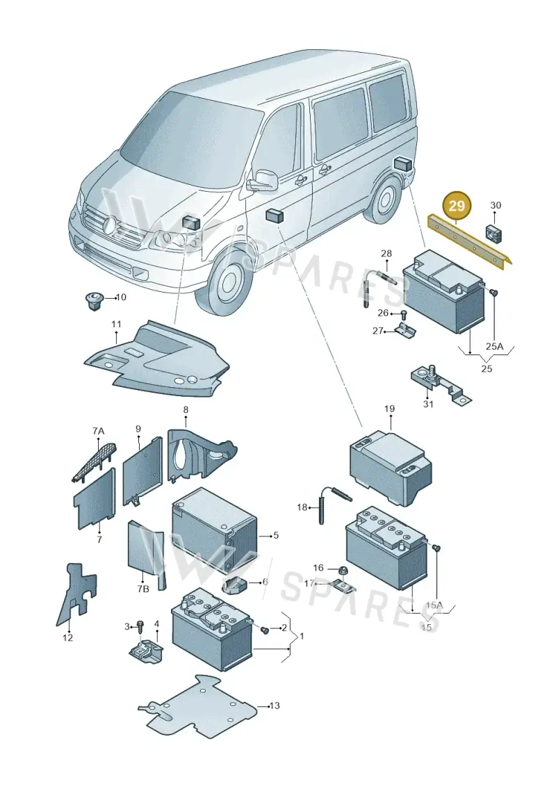 7H7068423 — Volkswagen Transp. caravelle (2011-2015) diagram 731915000, position 29