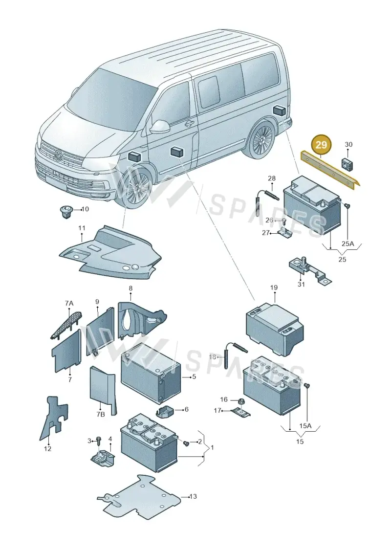 7H7068423 — Volkswagen California (2015-2019) diagram 871915000, position 29