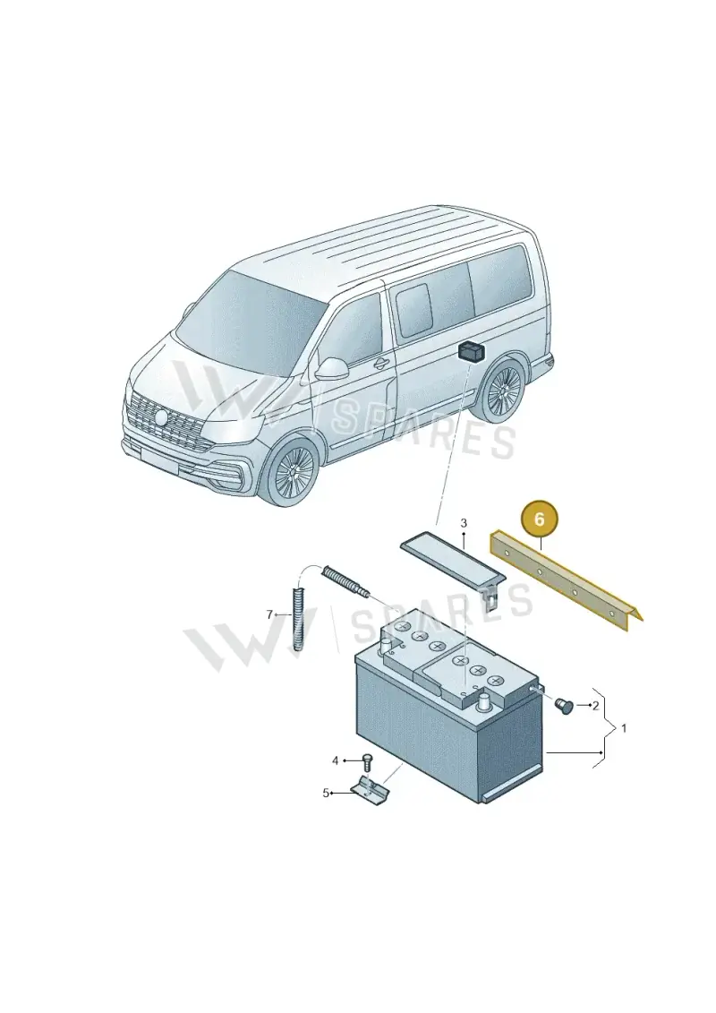 7H7068423 — Volkswagen Caravelle (2019-2024) diagram 7ep915015, position 6