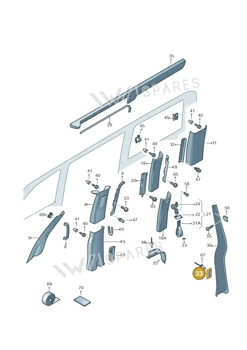 7H7867741 — Volkswagen California Camper (2011-2015) diagram 452867700, position 33