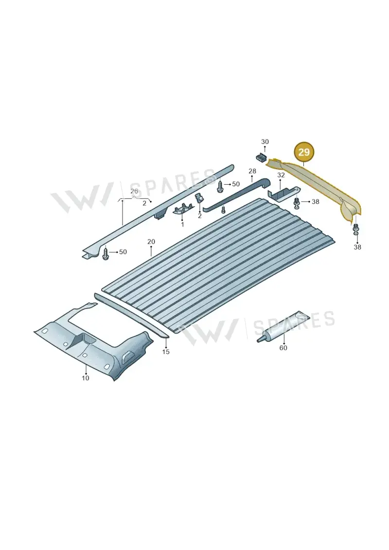 7H7868635 — Volkswagen California Camper (2011-2015) diagram 452867550, position 29